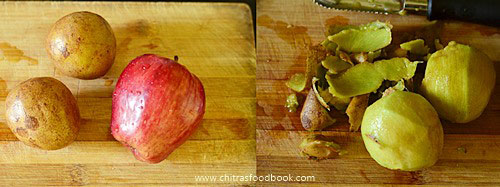 apple chikoo milkshake recipe