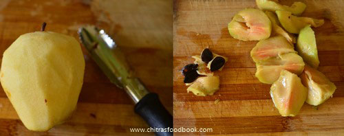 apple chikoo milkshake recipe