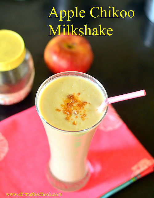 chikoo milkshake recipe with apple