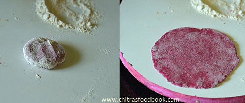 Beetroot poori Beetroot poori recipe