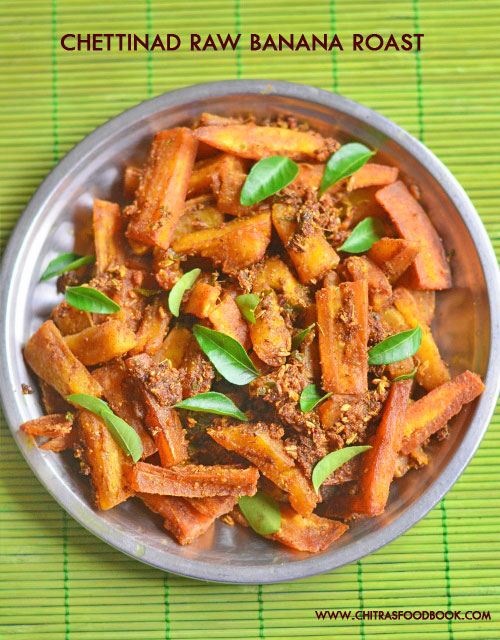 Chettinad Vazhakkai Varuval | Raw Banana Fry Recipe