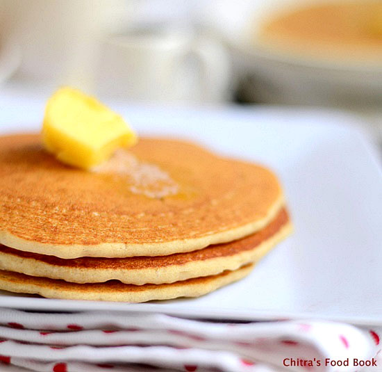 Eggless wheat flour pancake Eggless wheat flour pancake