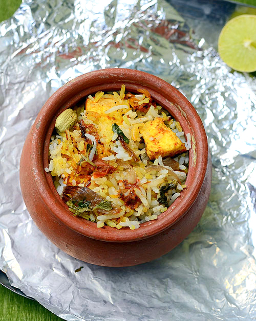 Pot biryani with paneer Pot biryani with paneer