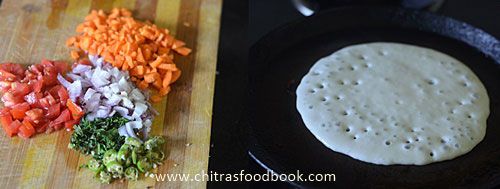 Vegetable uthappam recipe Vegetable uthappam recipe